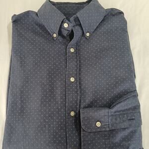 Ralph Lauren Men's L button-down button-up long-sleeve grey pique 100% cotton